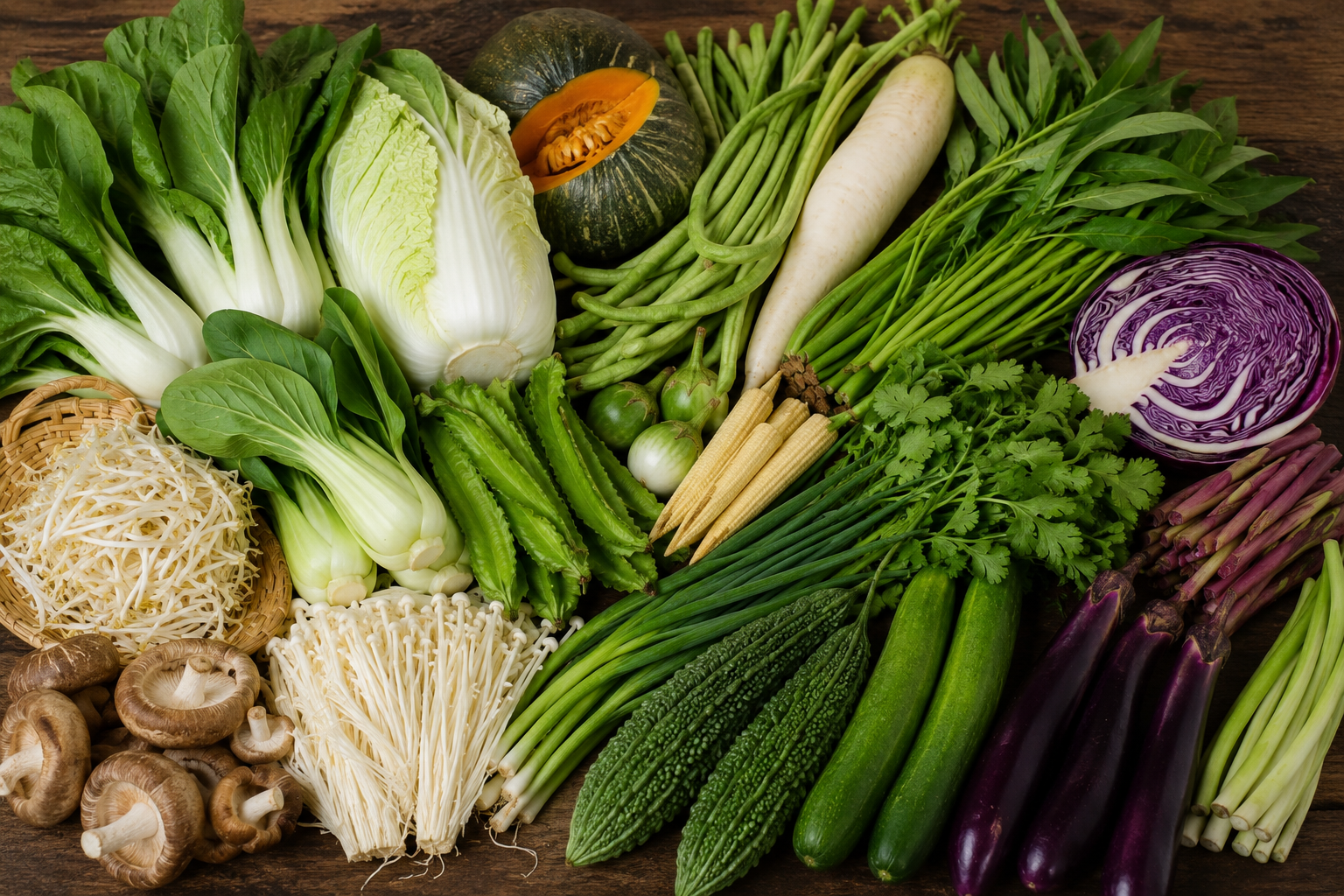 Fresh Asian vegetables